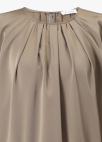 셔링넥 캡 슬리브 블라우스_KHAKI BEIGE_7