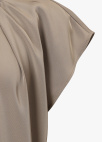 셔링넥 캡 슬리브 블라우스_KHAKI BEIGE_9