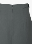 [Exclusive]세미 A라인 랩 스커트_DARK GREY_16