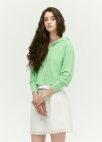 [시즌오프]크롭 니트 집업 가디건_LIGHT GREEN_6