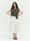 [시즌오프]A라인 플리츠 롱 스커트_WHITE_7