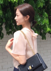 [Exclusive]하프 슬리브 시어 블라우스_LIGHT PINK_27
