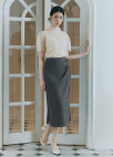 [Exclusive]하프 슬리브 시어 블라우스_LIGHT PINK_7