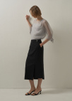 벨트 포인트 랩 미디 스커트_DARK NAVY_8