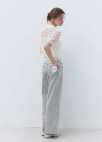 플라워 텍스처 시어 셔츠 블라우스_LIGHT BEIGE_8