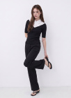 벨티드 투턱 와이드 팬츠_BLACK_6