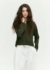 [시즌오프]베이직 라운드넥 가디건_DARK KHAKI_8