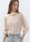 하이넥 시어 블라우스_LIGHT PINK_12