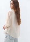 하이넥 시어 블라우스_LIGHT PINK_8