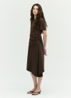 [시즌오프]드레이프 셔링 저지 원피스_DARK BROWN_8