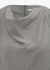 [Exclusive]드레이프 카울넥 블라우스_DARK GREY_21