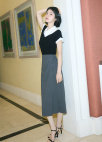[Exclusive] 레이어드 카라 셔츠 니트탑_BLACK_8