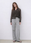시어 텍스처 크롭 셔츠_DARK BROWN_6
